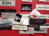 Designer woven labels for fashion clothes