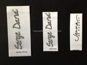 Printed satin logo labels