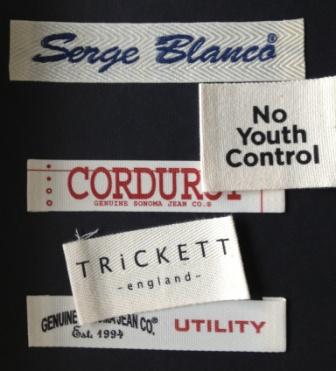Custom Cotton Labels for Clothing, 100% nature cotton