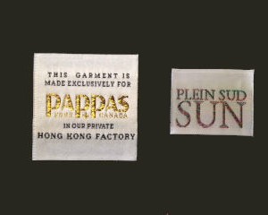 Gold Metallic Woven Labels for Clothing