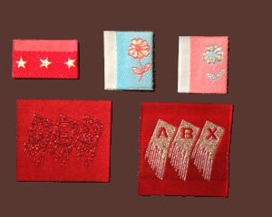 Red Metallic Clothing Labels