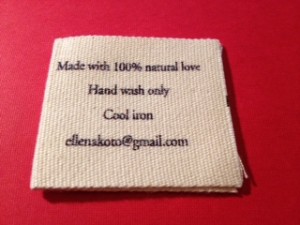 Printed Cotton Care Label